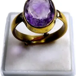 GenZcomplex Gold-Plated Copper Amethyst Finger Ring-image-99