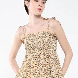 SHOWOFF Floral Print Crepe Peplum Top-image-83