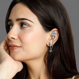 Sangria Silver Plated Kite Ear Cuff image 4