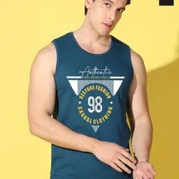 WOOSTRO Pack Of 2 Printed Combed Cotton Gym Vests VWS26(98 PEACOCK)(ALONE BLACK)-image-52