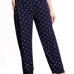 Pack of 3 Women Heart Printed Cotton Comfortable Pyjama/Lounge Pants-image-86