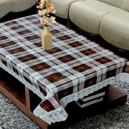 KANUSHI INDUSTRIES Brown Geometric Printed Waterproof 4-Seater Table Cover-image-29