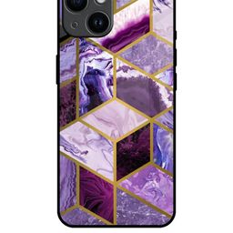QRIOH Geometric Printed iPhone 14 Back Case Mobile Accessories-picture-13