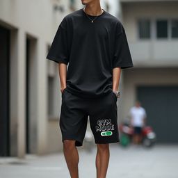 Mad Over Men Typography Printed Loose Fit Cotton Shorts-image-98