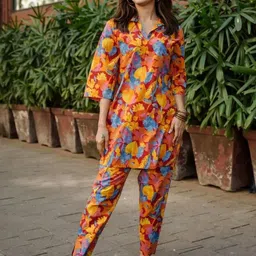 all about you Printed Top With Trousers Co-Ords-picture-14