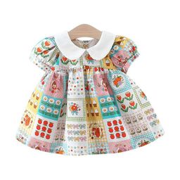 StyleCast x Revolte Print Peter Pan Collar Puff Sleeve A-Line Dress-15