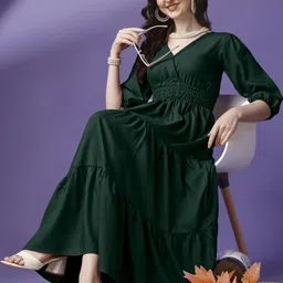 Jash Creation Women Polyester Fit and Flare Dresses-picture-13