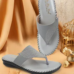 BIG BIRD Women Embellished Slip-On Open Toe Flats-image-89