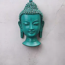 The Advitya Green Buddha Face Mask Wall Hanging-picture-38