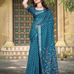 Kalista Zari Pure Cotton Saree-image-31