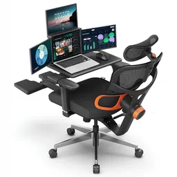 DROGO Black 4D Armrest & Lumbar Support Study Chair-picture-37