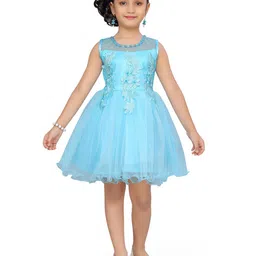 Sangria Girls Patch Work Fit & Flared Dress-41