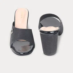 CORSICA Textured Block Sandals with Buckles image 2