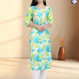 HERE&NOW Selection Of 2 Printed Round Neck Straight Kurta-picture-24
