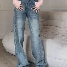 StyleCast Women Wide Leg High-Rise Medium Fade Non Stretchable Jeans-image-78