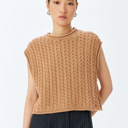 Koton Women Knit Patterned Crop Sweater Vests-image-78