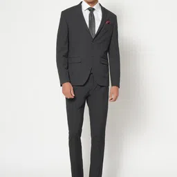 Blackberrys Men Slim-Fit Single-Breasted Three-Piece Formal Suit-image-65