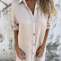 StyleCast Women Shirt Collar Shirt Dress-image-64