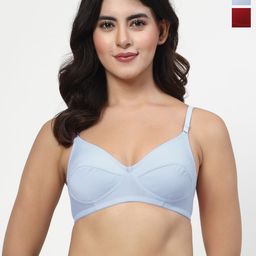 LILY enimsaj Pack Of 2 Full Coverage Non Padded Bra-image-39