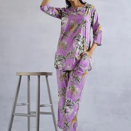 FLAVIA CREATION Printed Pure Cotton Tunic With Trouser-image-72