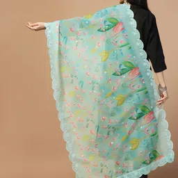 Kaizen TEXO FAB Printed Organza Dupatta image 3