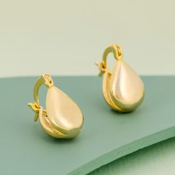 Kushal's Fashion Jewellery Gold-Plated Spherical Hoop Earrings-38