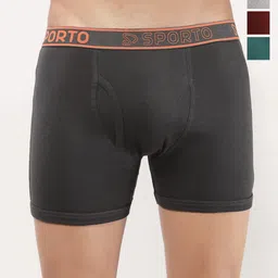 Sporto by Macho Men Pack Of 4 Outer Elasticated Trunks Sprto_M1030-CH1-G1-M1-Prt1-L-picture-37