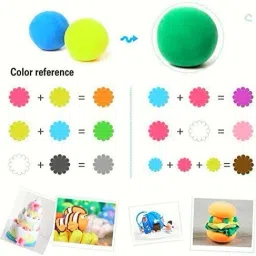 shamsi arts Ultra Light Modelling Bouncing Clay with Tools for Kids (Pack of 12) image 5
