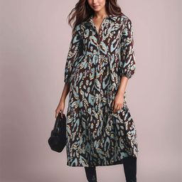 DressBerry Women Abstract Printed Fit & Flare Midi Dress-picture-8