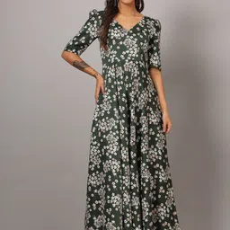 DHAKRE FASHION Women Floral Printed Floral Anarkali Kurta-15