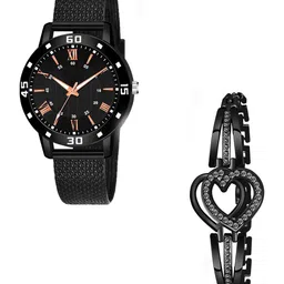 Gopal Shopcart Unisex Dial & Bracelet Style Straps Analogue Watch Gift Set-55