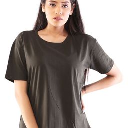 LAPPEN FASHION Women Drop-Shoulder Sleeves Applique T-shirt-image-19