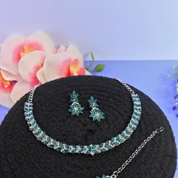 VATSALYA creation Women Green Jewellery Set-image-35