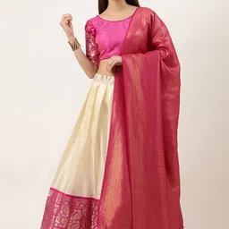 Payu Semi-Stitched Lehenga & Unstitched Blouse With Dupatta-picture-12