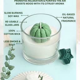 ANWYN Green & White 1 pieces Jar Candle image 2