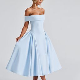 JC Mode Off-Shoulder Fit and Flare Midi Dress-picture-20