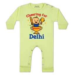 Arvesa Kids-Unisex Yellow Cotton Rompers-picture-31