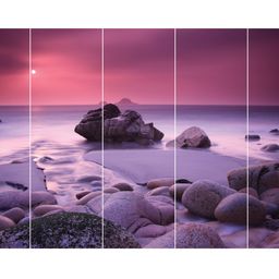 Inephos Purple 5 Pieces Printed Canvas Wall Art-image-54