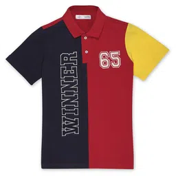 Alan Jones Boys Colourblocked Polo Collar T-shirt-picture-15
