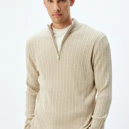 Koton Men Self Design Pullover-image-17