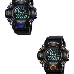 Hala Men Pack of 2 Solid Round Tang Regular Digital Watches-36