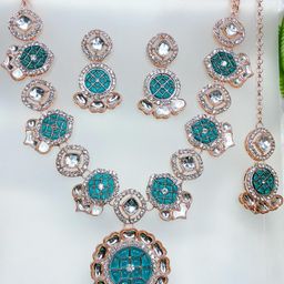 VATSALYA creation Women Purple Jewellery Set-image-50