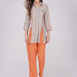 Bindigasm Printed Three Quarter Sleeves Shirt & Trouser Co-Ords-picture-17