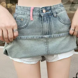 StyleCast Denim Straight Mini Skirt-picture-21