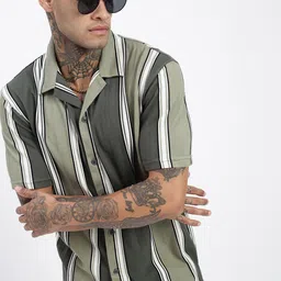 SHOWOFF Men Comfort Opaque Striped Casual Shirt-picture-21