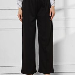 FITHUB Women High-Rise Cotton Trousers-picture-45