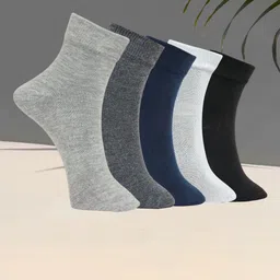 MJE Unisex Pack Of 5 Everyday Lightweight Ankle-Length Socks-image-80