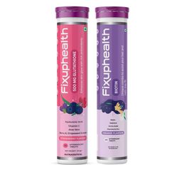 Fixuphealth Set Of 2 Glutathione Vit C AloeVera 15Tablet & Biotin Selenium - 20 Tablets image 1