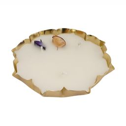 Aura White & Gold-Toned 1 pieces Jar Candle-image-36