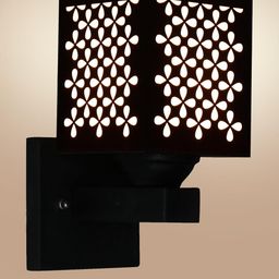 Gojeeva Brown Wood Square Wall Lamps-picture-3